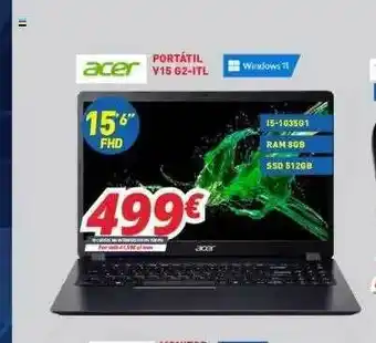 Mi electro Acer portátil v15 g2-itl oferta
