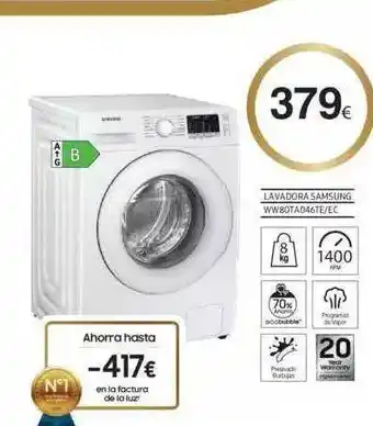 Mi electro Lavadora samsung ww80ta046te ec oferta