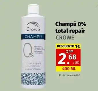 Maskom Supermercados Champú total repair crowe oferta