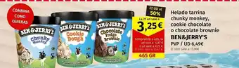 Maskom Supermercados Helado tarrina chunky monkey cookie chocolate o chocolate brownie ben&jerry's oferta