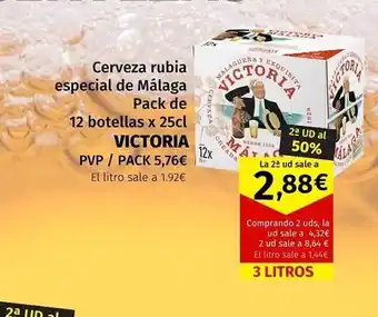 Maskom Supermercados Cerveza rubia especial de málaga victoria oferta