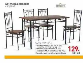 Mi Bricolaje Set mesas comedor serie montana momi oferta
