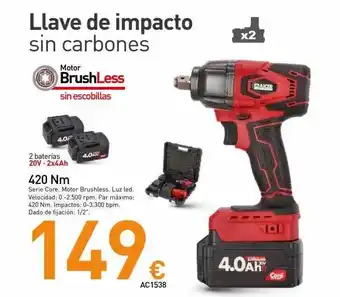 Mi Bricolaje Llave de impacto sin carbones 420nm motor brushless oferta