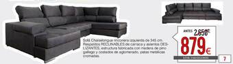 Atrapamuebles Sofá chaiselongue rinconera izquierda de 345 cm oferta
