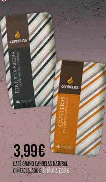 Claudio Café grano candelas natural o mezcla oferta