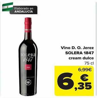Carrefour Vino d.o. jerez solera 1847 cream dulce oferta