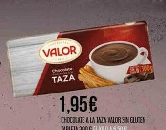 Claudio Chocolate a la taza valor sin gluten tableta 300 g oferta