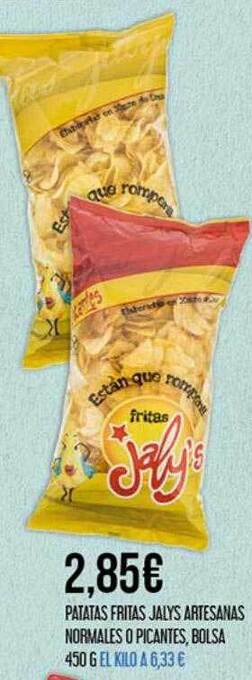 Claudio Patatas fritas jalys artesanas normales o picantes bolsa oferta