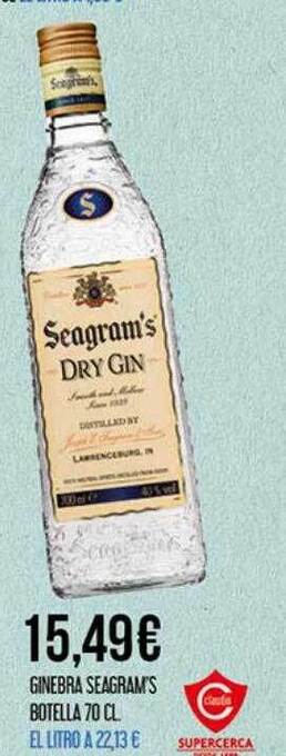 Claudio Ginebra seagram's botella oferta
