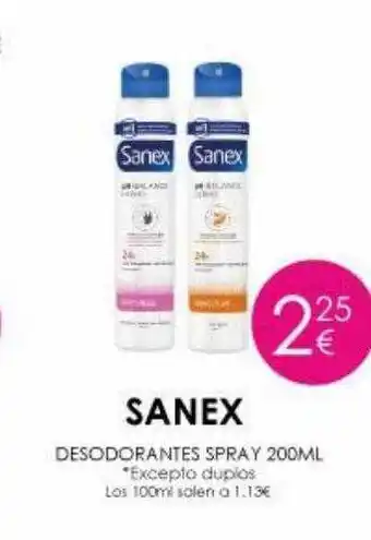 Muchas Perfumerías Sanex desodorantes spray 200ml oferta