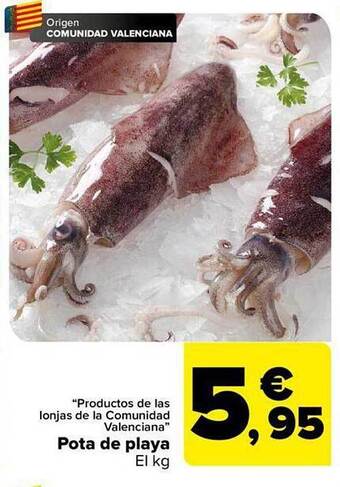 Carrefour Pota de playa el kg oferta