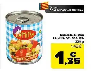 Carrefour Ensalada de atún la niña del segura oferta