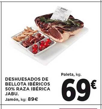 El Corte Inglés Deshuesados de bellota ibéricos 50% raza ibérica jabu oferta