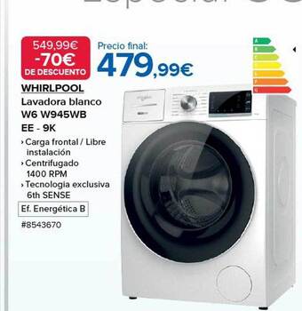 Costco Whirlpool lavadora blanco w6 w945wb ee - 9k oferta