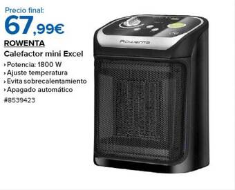 Costco Rowenta calefactor mini excel oferta