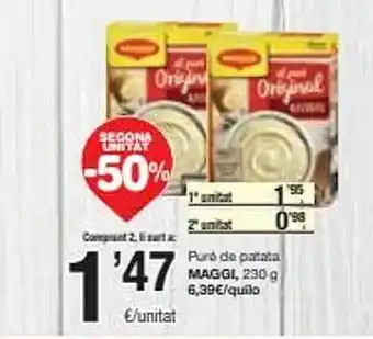 SPAR Segona unitat -50% puré de patata maggi oferta