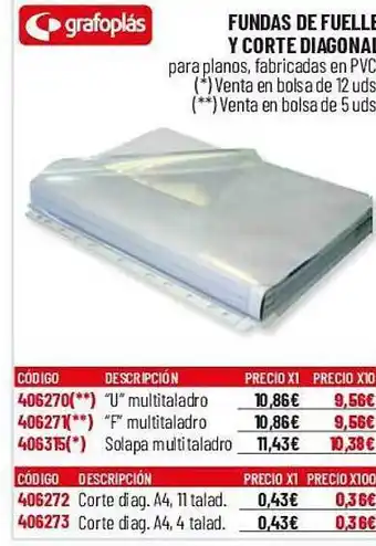 Carlin Fundas de fuelle y corte diagonale grafoplás oferta