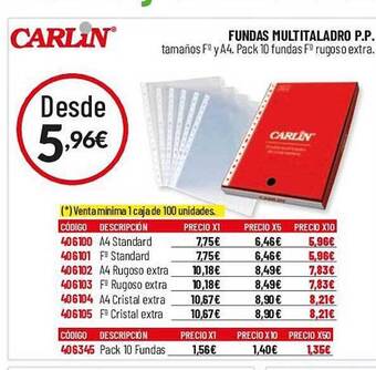 Carlin Carlin fundas multitaladro p.p. oferta