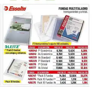 Carlin Esselte fundas multitaladro oferta