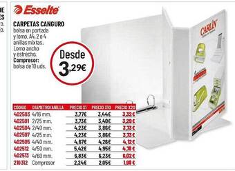 Carlin Esselte carpetas canguro oferta