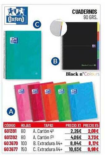 Carlin Cuadernos oferta