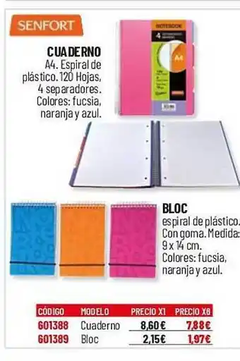 Carlin Cuaderno senfort oferta