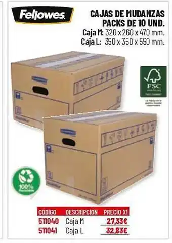 Carlin Fellowes cajas de mudanzas packs oferta