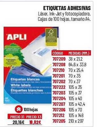 Carlin Etiquetas adhesivas oferta