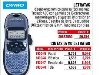 Carlin Letratag dymo oferta