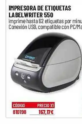 Carlin Impresora de etiquetas labelwriter 550 oferta