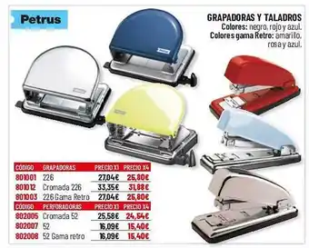 Carlin Petrus grapadoras y taladros oferta