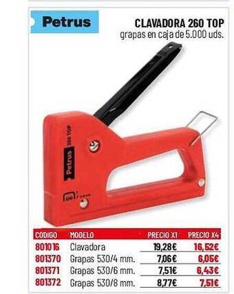Carlin Petrus clavadora 260 top oferta