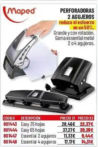 Carlin Maped perforados 2 agujeros oferta