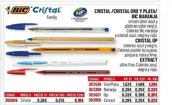 Carlin Bi cristal cristal cristal oro y palta bic naranja cristal up extract oferta