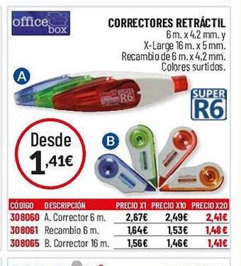 Carlin Office box correctores retráctil oferta