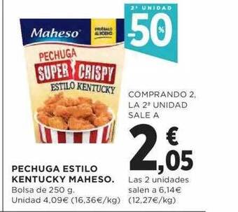 El Corte Inglés 2a unidad -50% pechuga estilo kentucky maheso oferta