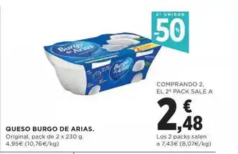 El Corte Inglés 2a unidad -50% queso burgo de arias oferta