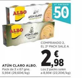 El Corte Inglés 2a unidad -50% atún claro albo oferta