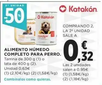 El Corte Inglés 2a unidad -50% alimento húmedo completo para perro katakán oferta