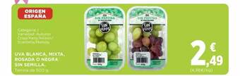 El Corte Inglés Uva blanca, mixta rosada o negra sin semilla oferta