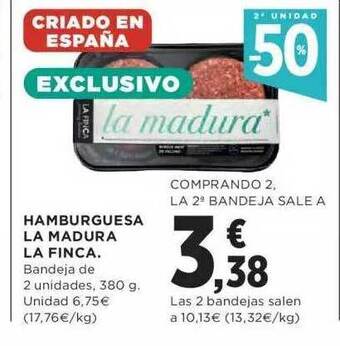 El Corte Inglés 2a unidad -50% hamburguesa la madura la finca oferta