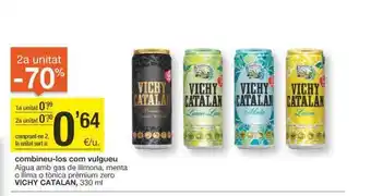 BonpreuEsclat 2a unitat -70% aigua amb gas de llimona menta o llima o tònica prèmium zero oferta