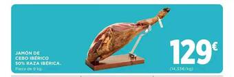 El Corte Inglés Jamón de cebo ibérico 50% raza ibérica oferta