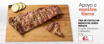 Alcampo Tira de costillar ibérico de cerdo deraza oferta