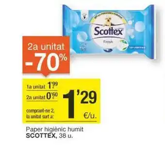 BonpreuEsclat 2a unitat -70% paper higiènic humit scottex oferta