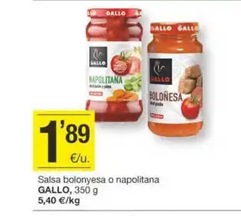 Salsa bolonyesa o napolitana gallo
