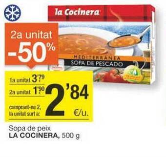 BonpreuEsclat 2a unitat -50% sopa de peix la cocinera oferta
