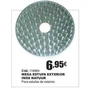 Ferrcash Mesa estufa exterior inox natuur oferta