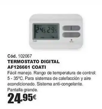 Ferrcash Termostato digital af126661 coati oferta