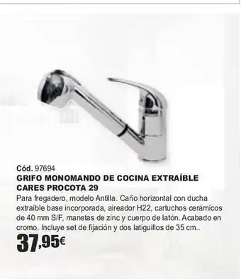Ferrcash Grigo monomango de cocina extraíble cares procota 29 oferta
